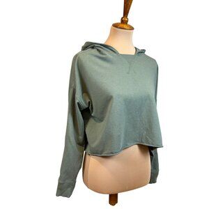 Offline By Aerie Green Cropped Hoodie Small